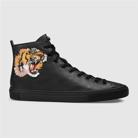 black tiger gucci shoes|Gucci tiger sneakers high.